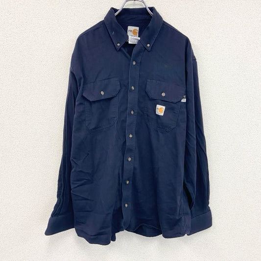 Carhartt　カーハート　ボタンダウンシャツ　ワークシャツ　紺　ネイビー　Lサイズ