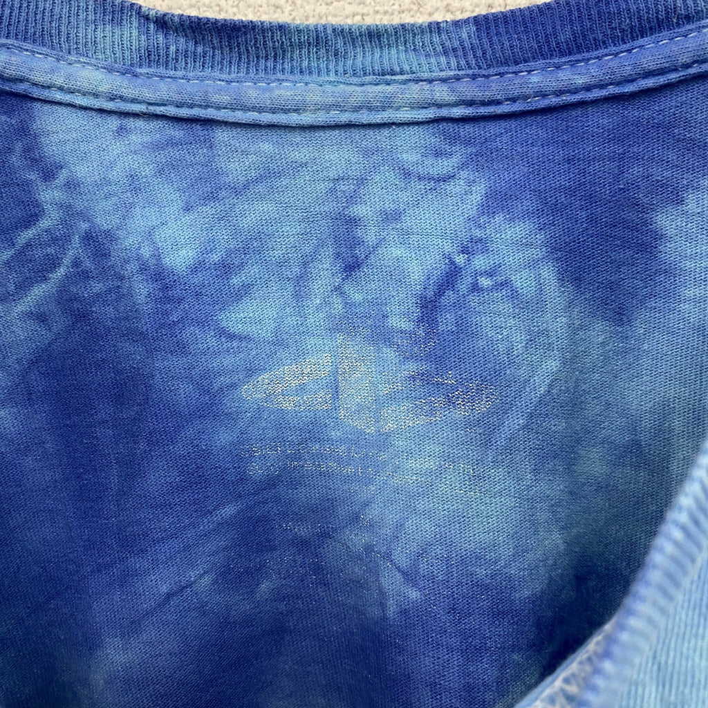 プレイステーション　半袖プリントTシャツ　タイダイ柄　青　ブルー　