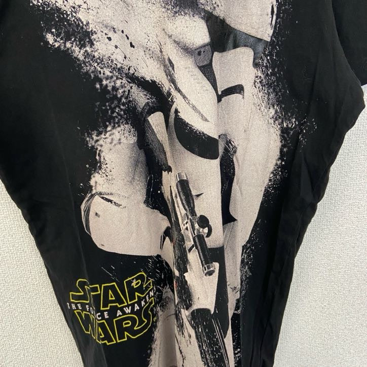 古着 used　STARS WARS　半袖デザインプリントTシャツ　ストームトルーパー　クルーネック　ブラック　黒　Lサイズ