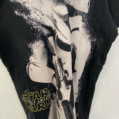 古着 used　STARS WARS　半袖デザインプリントTシャツ　ストームトルーパー　クルーネック　ブラック　黒　Lサイズ