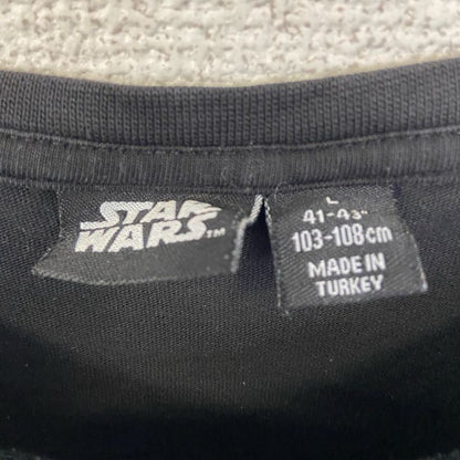 古着 used　STARS WARS　半袖デザインプリントTシャツ　ストームトルーパー　クルーネック　ブラック　黒　Lサイズ