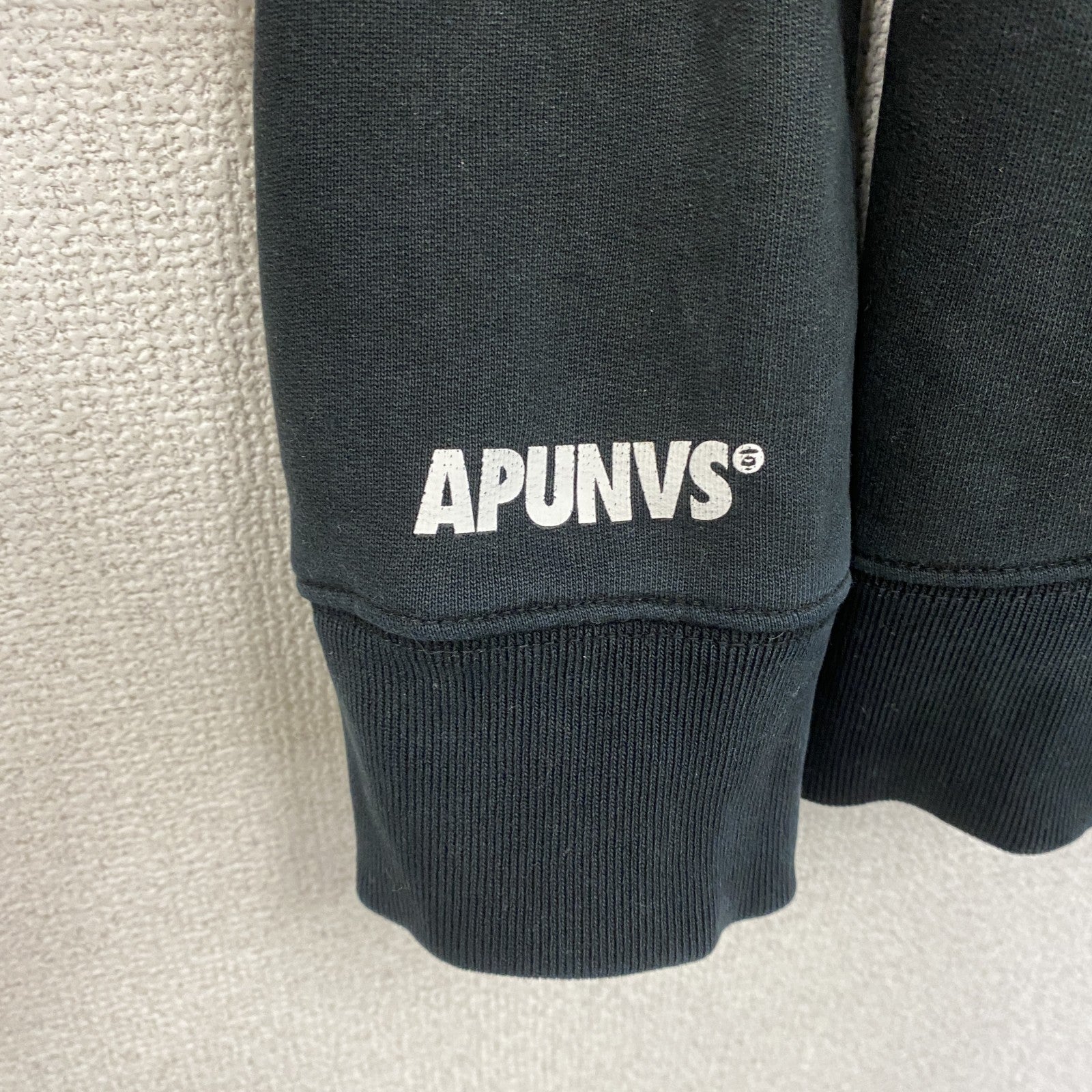 A BATHING APE　アベイシングエイプ　スウェットパーカー/フーディー　刺繍ロゴ　黒　ブラック　XLサイズ