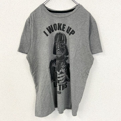STARS WARS at George.　半袖プリントTシャツ　ダースベイダー　クルーネック　グレー　Lサイズ