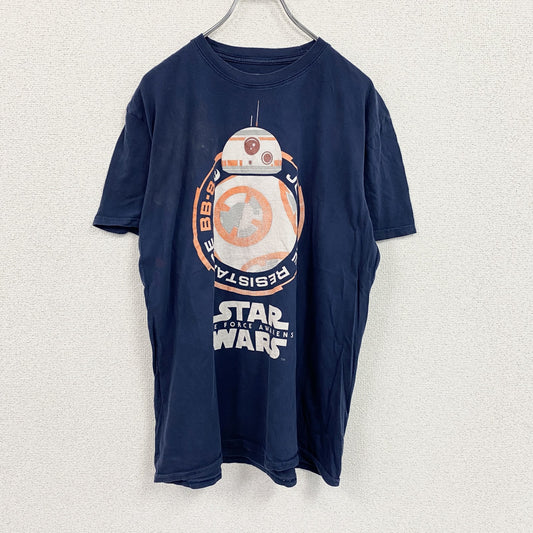 STAR WARS　スターウォーズ　BB-8　Disney　ディズニー　半袖プリントTシャツ　紺　ネイビー　XLサイズ