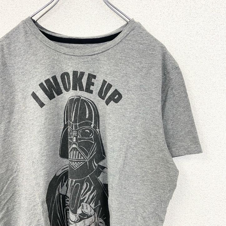 STARS WARS at George.　半袖プリントTシャツ　ダースベイダー　クルーネック　グレー　Lサイズ