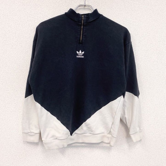 adidas　アディダス　ハーフジップスウェット/トレーナー　黒　ブラック　Lサイズ