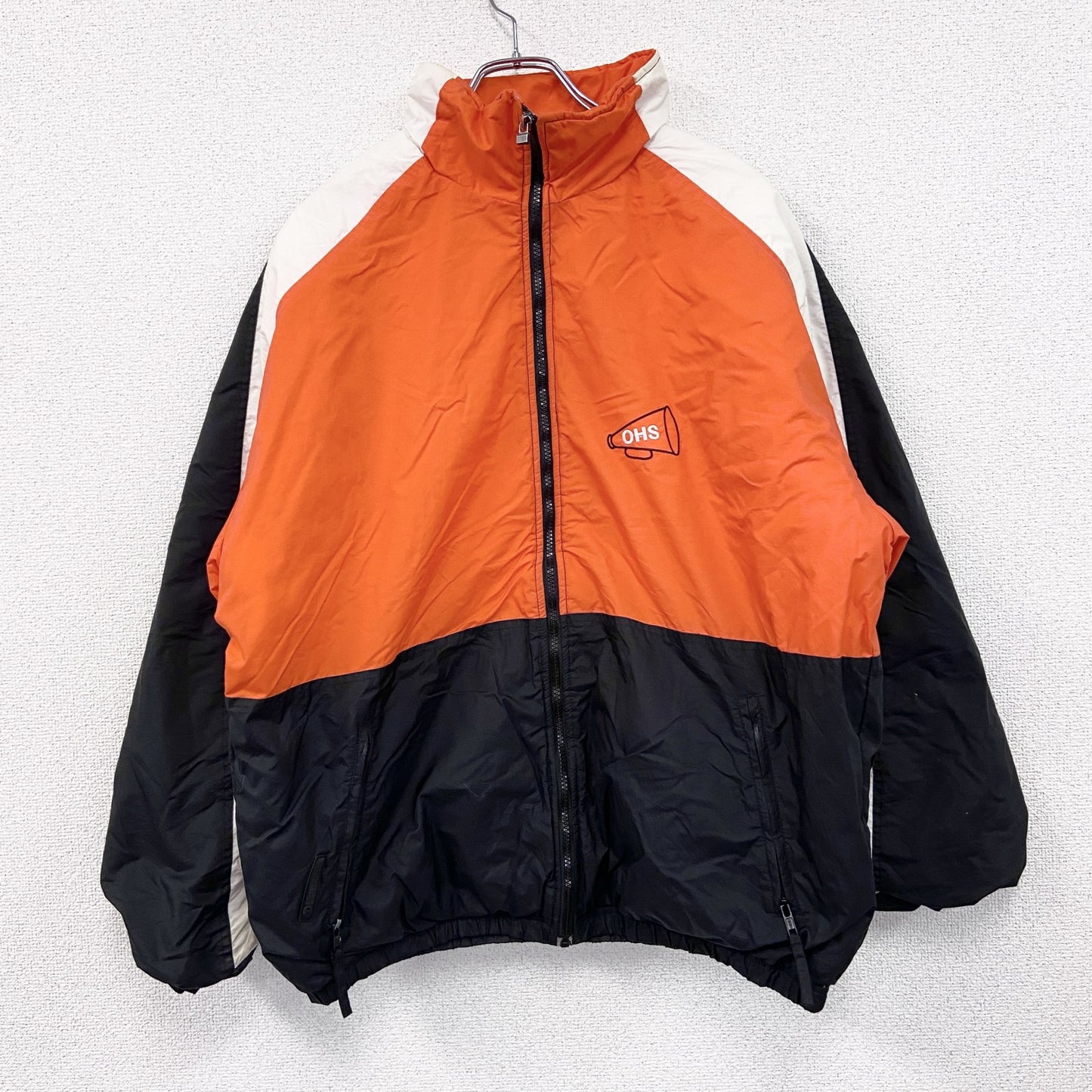 90s　Holloway　ホロウェイ　フルジップナイロンジャケット　中綿入り　ヴィンテージ　トライカラー　Lサイズ