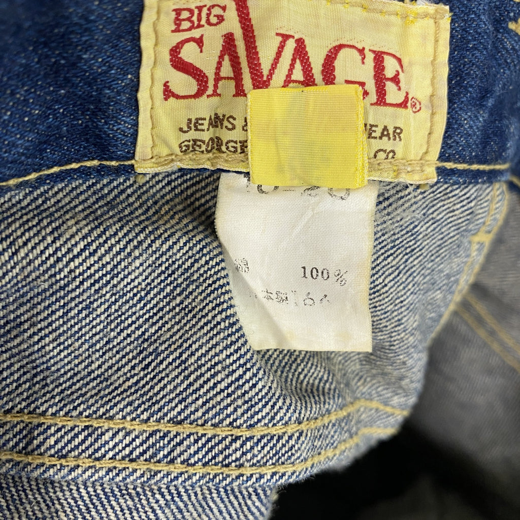 BIG SAVAGE　デニムパンツ/ジーンズ　ジップフライ　インディゴ　W34サイズ