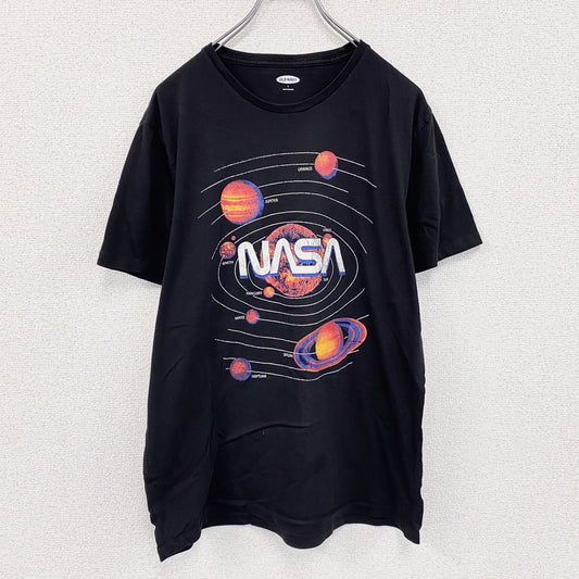 OLD NAVY　オールドネイビー　NASA　ナサ　半袖プリントTシャツ　黒　ブラック　Lサイズ