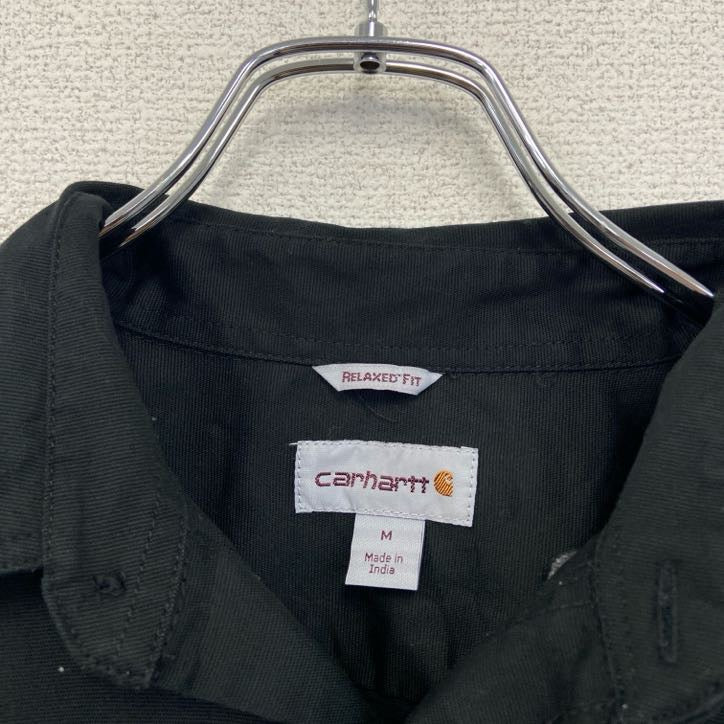 Carhartt　カーハート　長袖ワークシャツ　ボタンダウンシャツ　黒　ブラック　Mサイズ