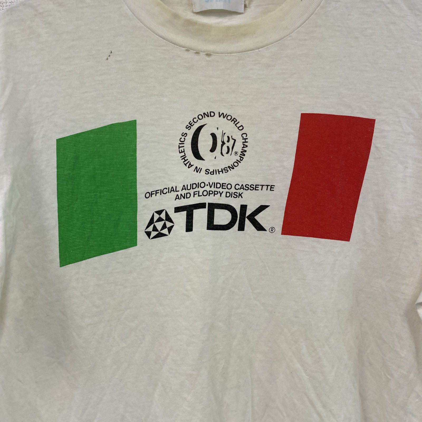 TDK SPORTS SPIRIT PRESENT　半袖プリントTシャツ　白　ホワイト