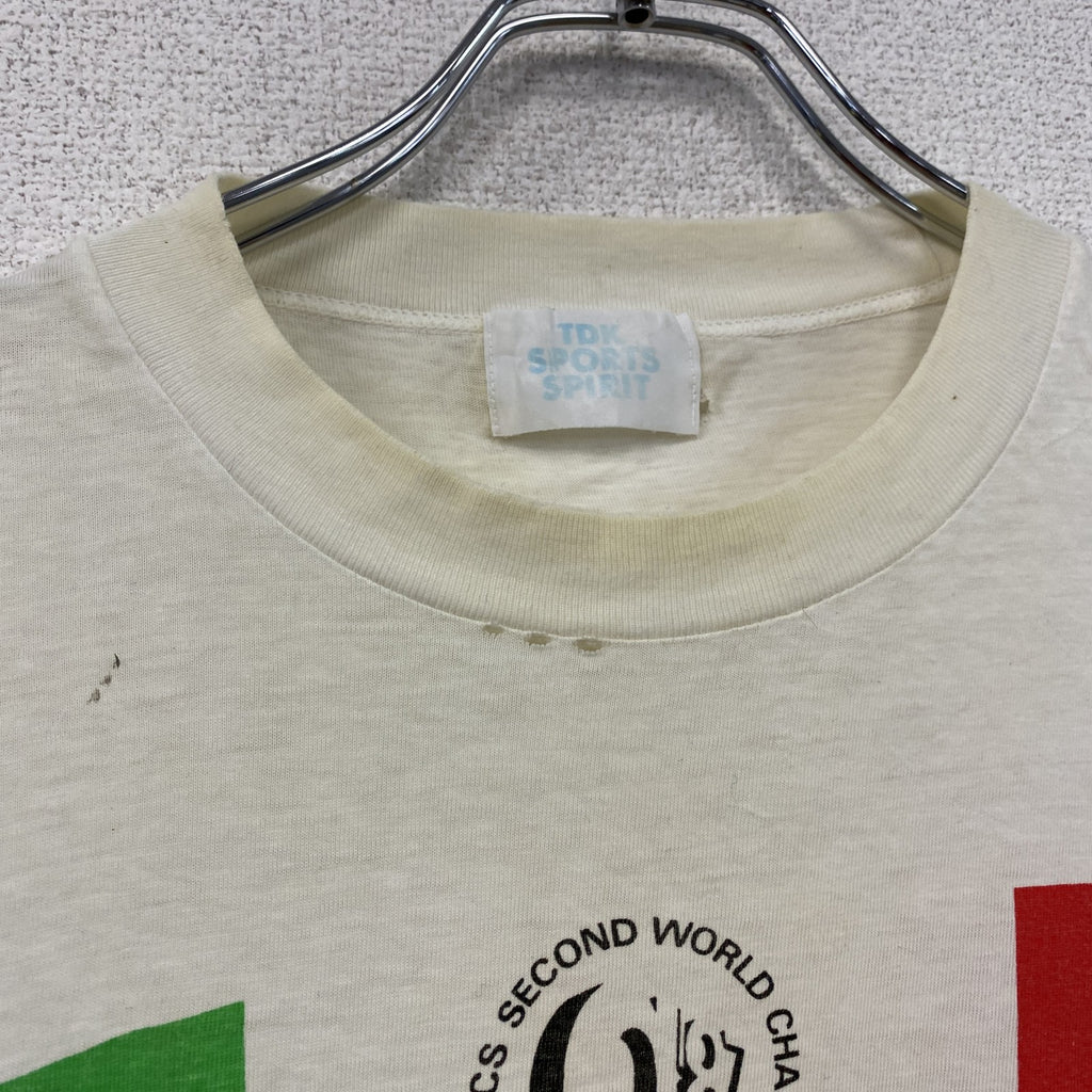TDK SPORTS SPIRIT PRESENT　半袖プリントTシャツ　白　ホワイト