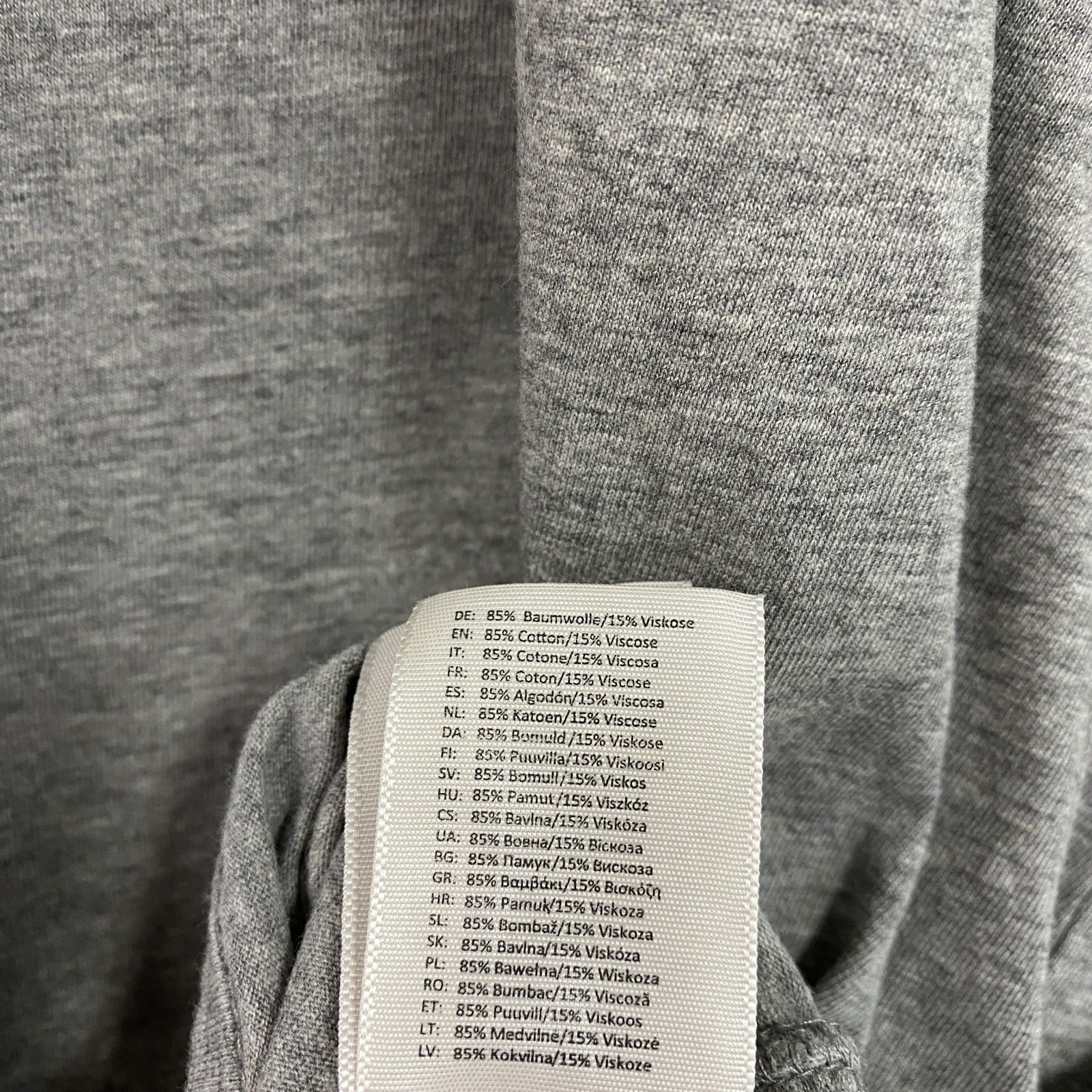 HAKRO　ハクロ　半袖プリントTシャツ　ドイツ　企業ロゴ　両面プリント　クルーネック　灰色　グレー　Lサイズ
