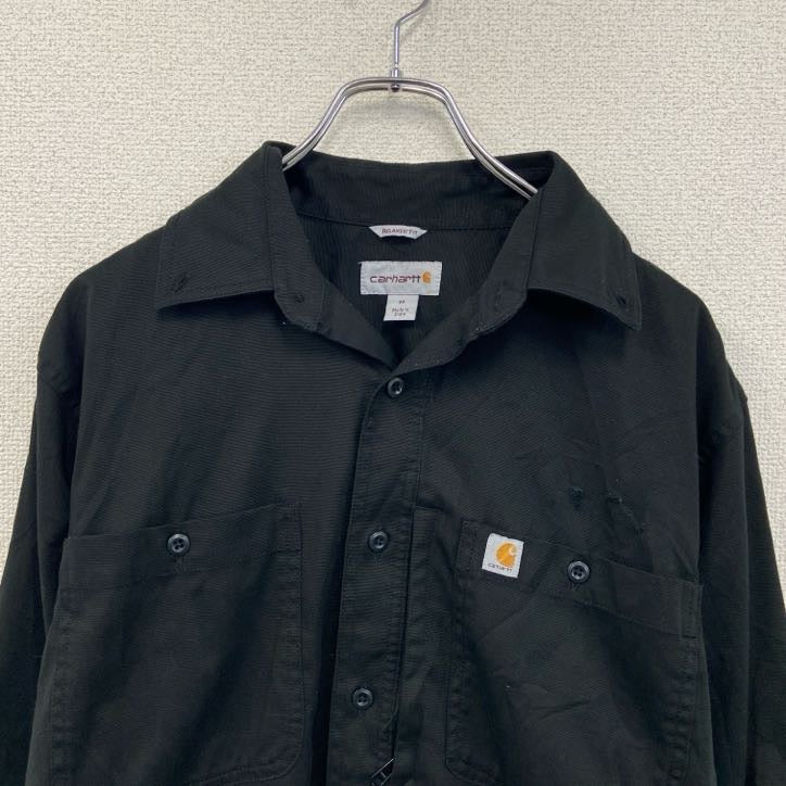 Carhartt　カーハート　長袖ワークシャツ　ボタンダウンシャツ　黒　ブラック　Mサイズ