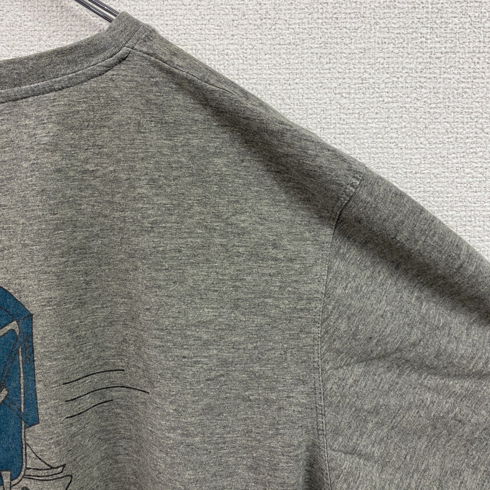 HAKRO　ハクロ　半袖プリントTシャツ　ドイツ　企業ロゴ　両面プリント　クルーネック　灰色　グレー　Lサイズ