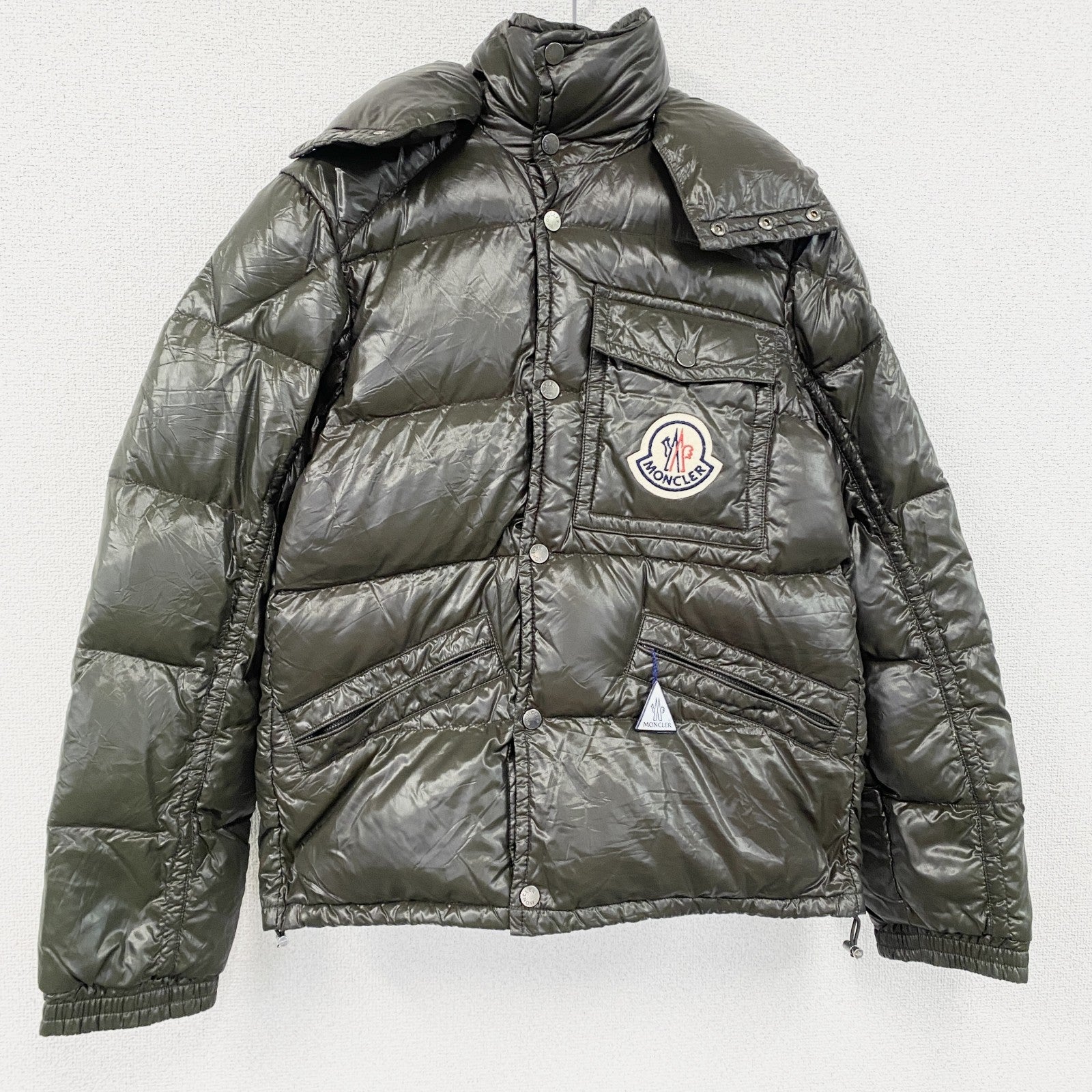MONCLER　モンクレール　K2ダウンジャケット　3つポケット　カーキ　1サイズ