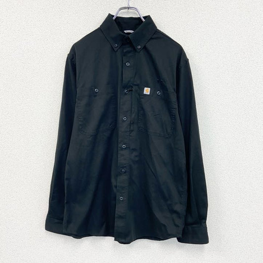 Carhartt　カーハート　長袖ワークシャツ　ボタンダウンシャツ　黒　ブラック　Mサイズ