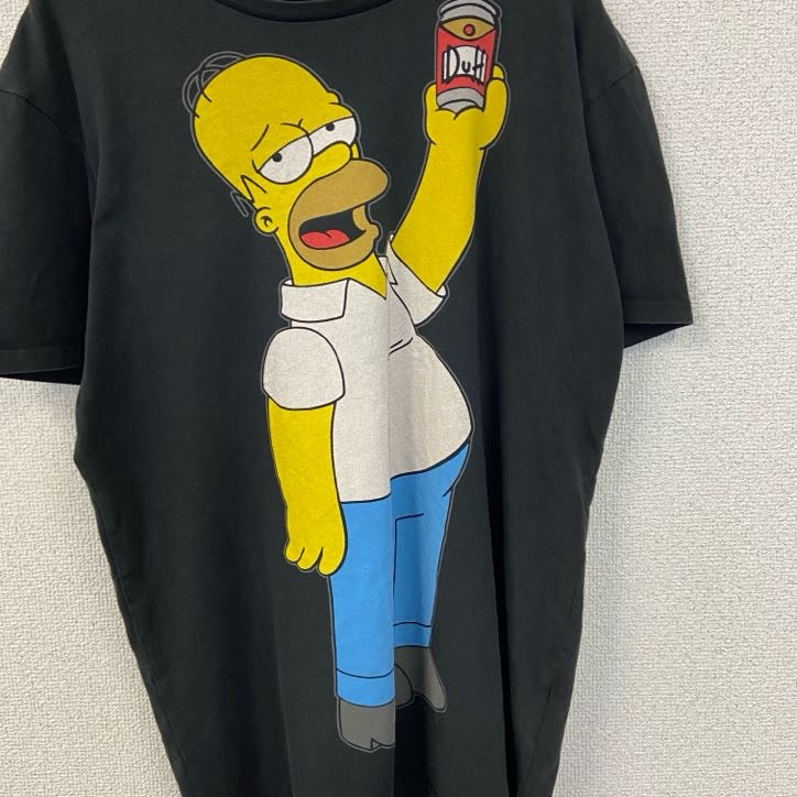 古着 used　THE SIMPSONS ザ シンプソンズ　半袖プリントTシャツ　ホーマー シンプソン　クルーネック　黒　Lサイズ
