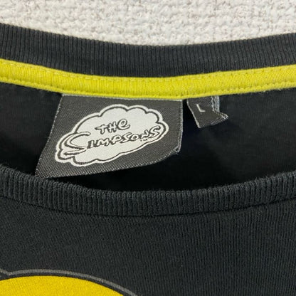 古着 used　THE SIMPSONS ザ シンプソンズ　半袖プリントTシャツ　ホーマー シンプソン　クルーネック　黒　Lサイズ