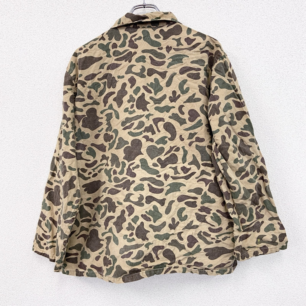 70s　CALIBER　ハンティングシャツジャケット　ヴィンテージ　カモフラージュ　迷彩柄　Lサイズ