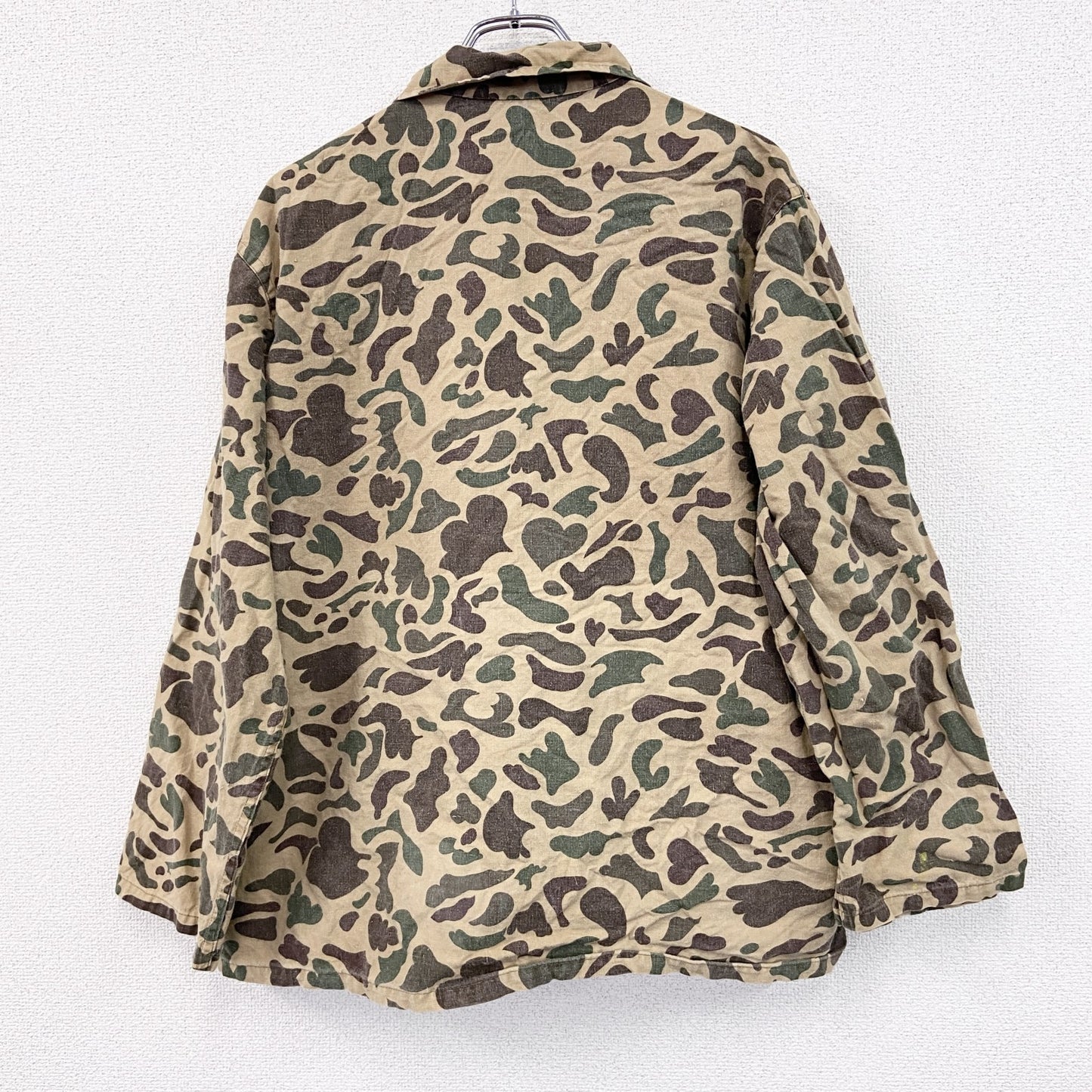 70s　CALIBER　ハンティングシャツジャケット　ヴィンテージ　カモフラージュ　迷彩柄　Lサイズ