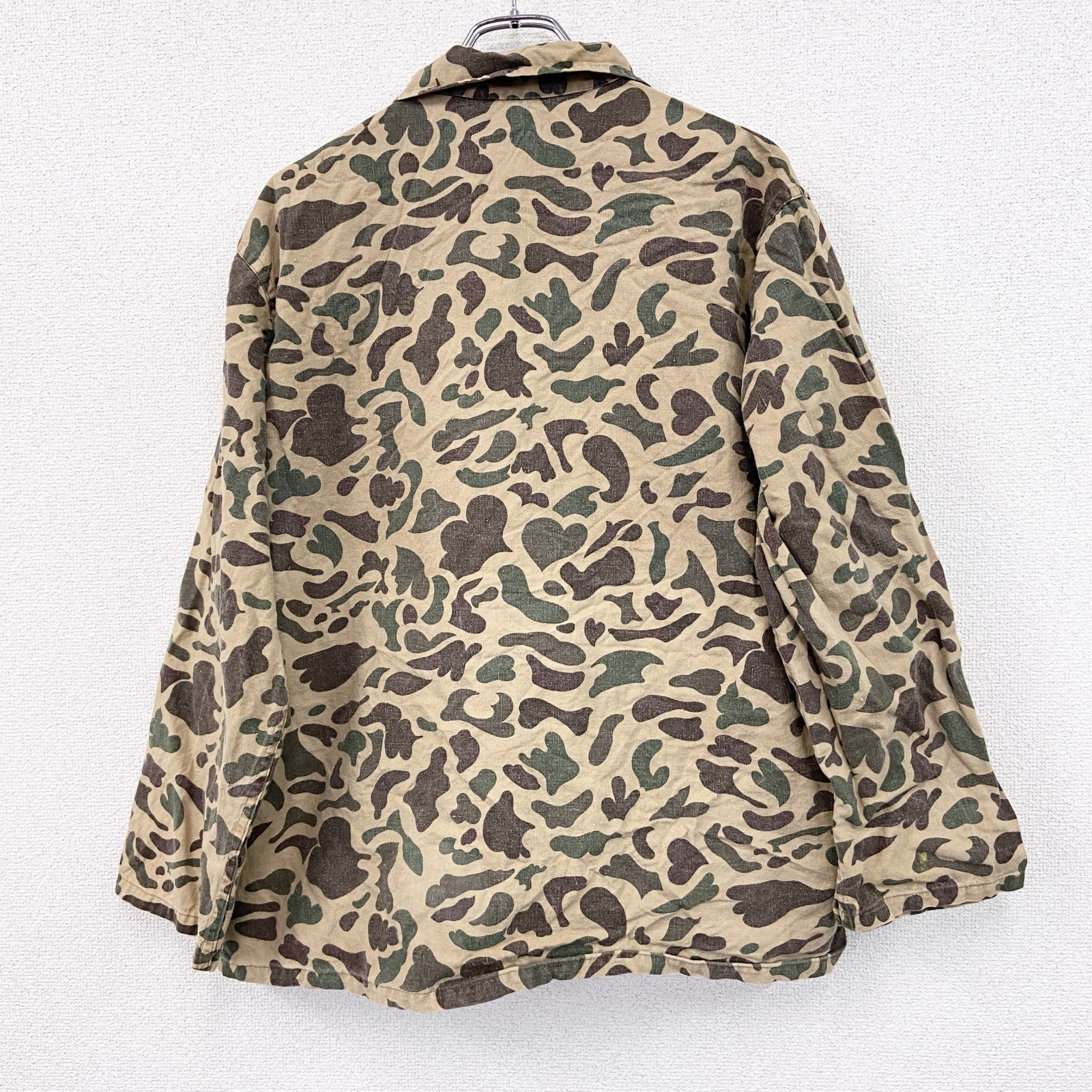 70s　CALIBER　ハンティングシャツジャケット　ヴィンテージ　カモフラージュ　迷彩柄　Lサイズ