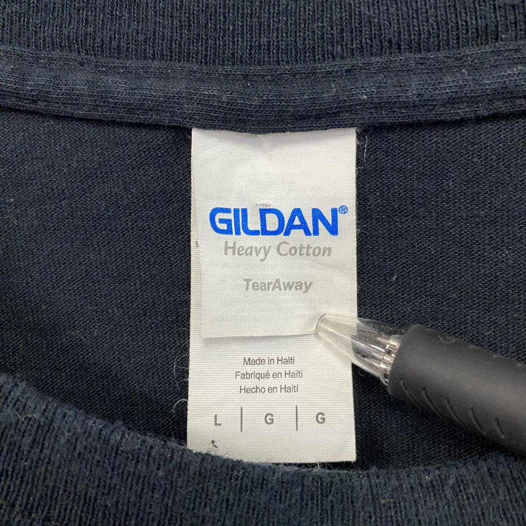 GILDAN　ギルダン　半袖アニマルプリントTシャツ　黒　ブラック　Lサイズ