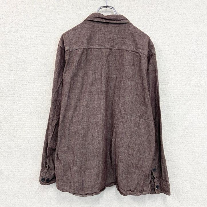Carhartt　カーハート　長袖シャンブレーシャツ　茶色　ブラウン　XLサイズ