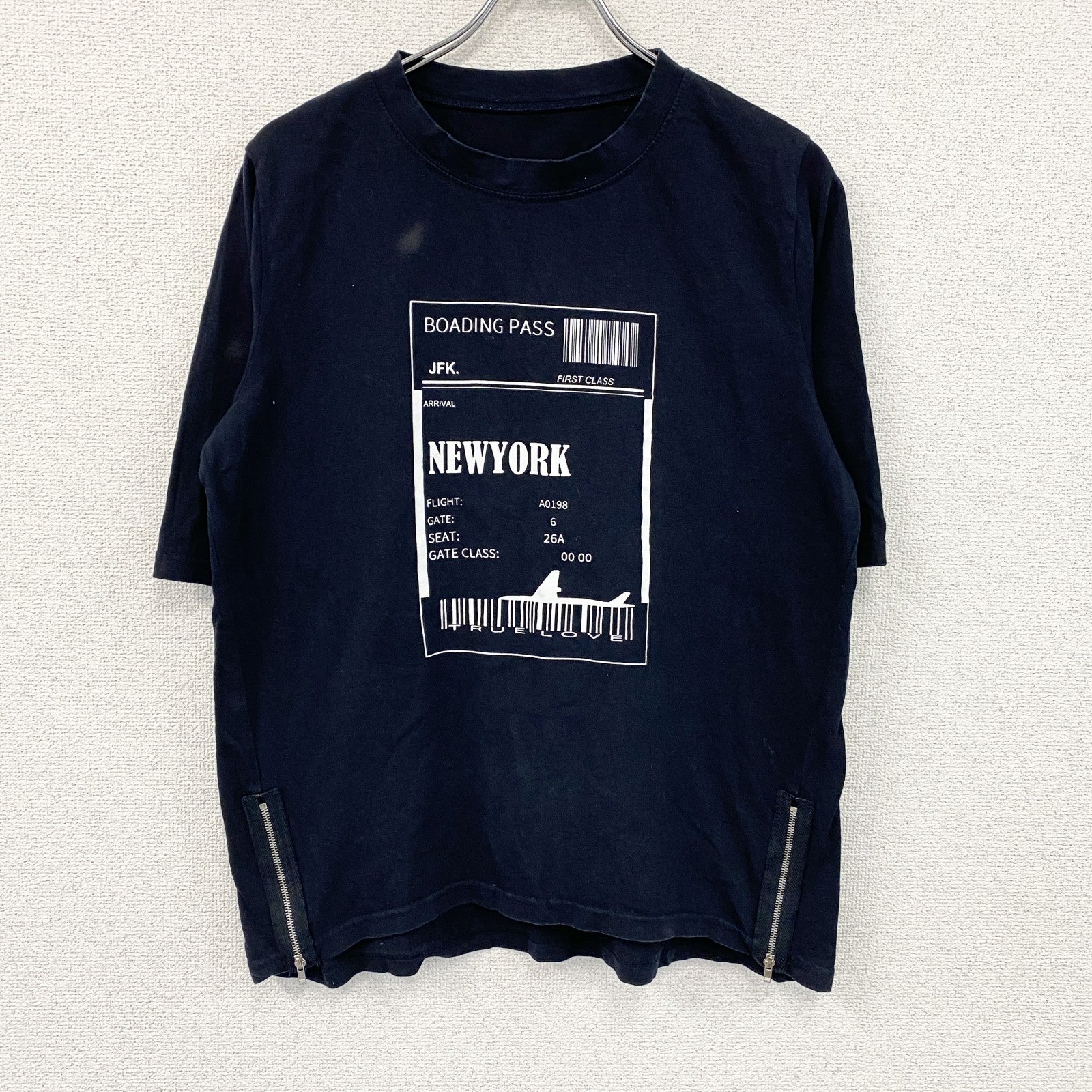 半袖プリントTシャツ　黒　ブラック