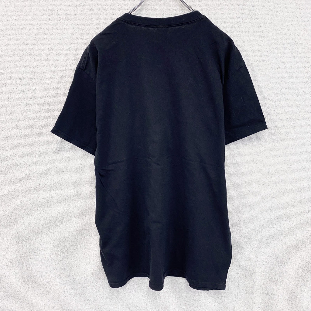 GILDAN　ギルダン　半袖アニマルプリントTシャツ　黒　ブラック　Lサイズ