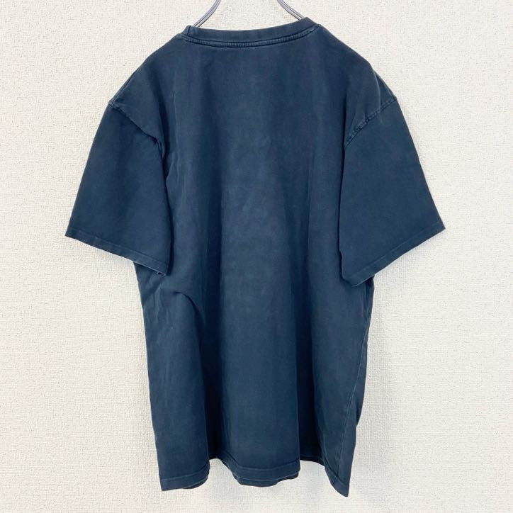 古着 used　MOUNTAINRIDERS　半袖プリントTシャツ　EVERY WHERE　クルーネック　ネイビー　Lサイズ
