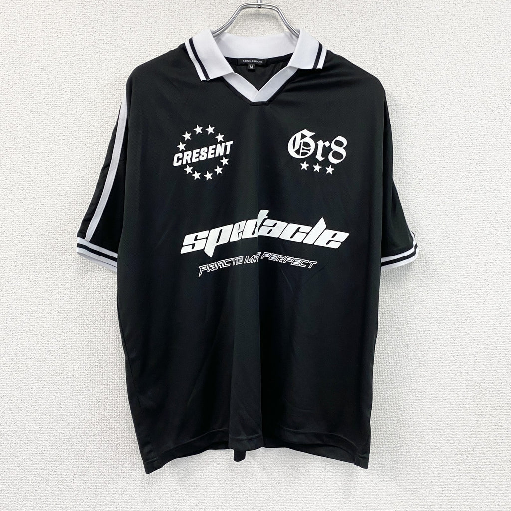 SUGGESTION　半袖Tシャツ　ゲームシャツ　ユニフォーム　黒　ブラック　Mサイズ　