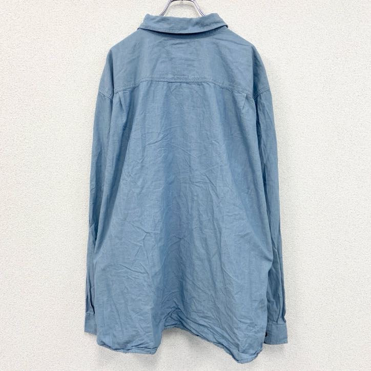 Carhartt　カーハート　長袖シャンブレーシャツ　ボタンダウンシャツ　水色　ライトブルー　3XLサイズ