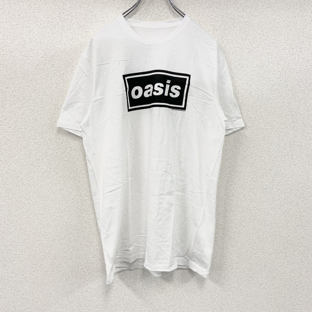 OASIS　オアシス　Decca Logo　半袖ロゴプリントTシャツ　バンドT　オフィシャル　白　ホワイト　Lサイズ【新品・正規品】