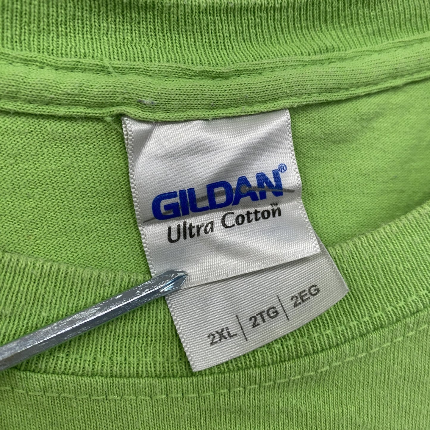 GILDAN　ギルダン　バッキーズ　半袖プリントTシャツ　黄緑　ライトグリーン　2XLサイズ