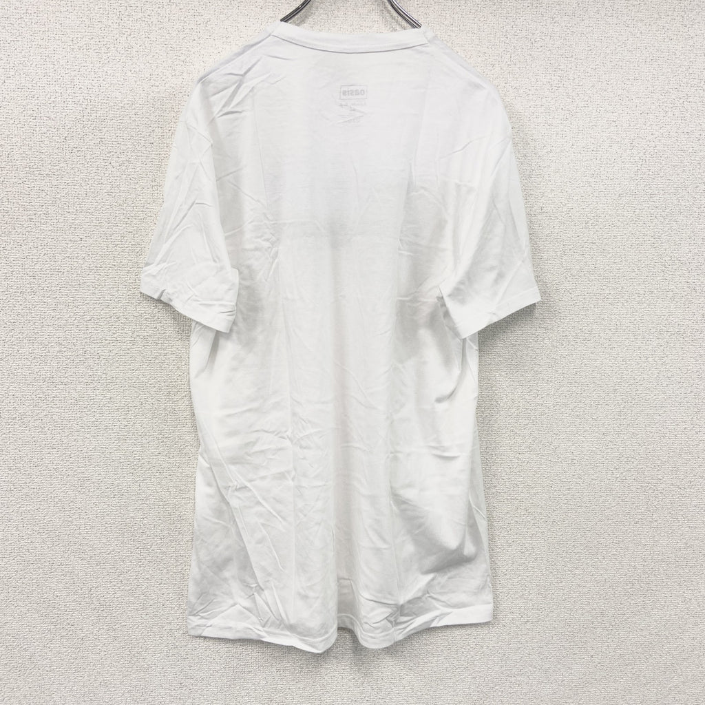 OASIS　オアシス　Decca Logo　半袖ロゴプリントTシャツ　バンドT　オフィシャル　白　ホワイト　Lサイズ【新品・正規品】