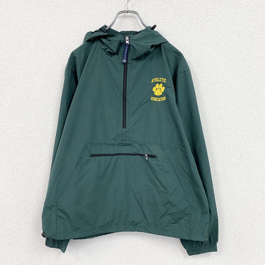 Charles River Apparel　アノラックパーカー　刺繍ロゴ　緑　グリーン　Sサイズ