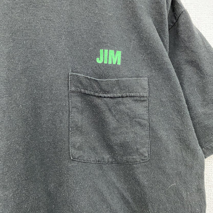 00s　JERZEES　ジャージーズ　半袖プリントTシャツ　ポケT　ヴィンテージ　黒　ブラック　Lサイズ
