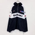 JOE ROCKET　SUZUKI　スズキ　プルオーバーフリースジャケット　ハーフジップ　黒　ブラック　Lサイズ