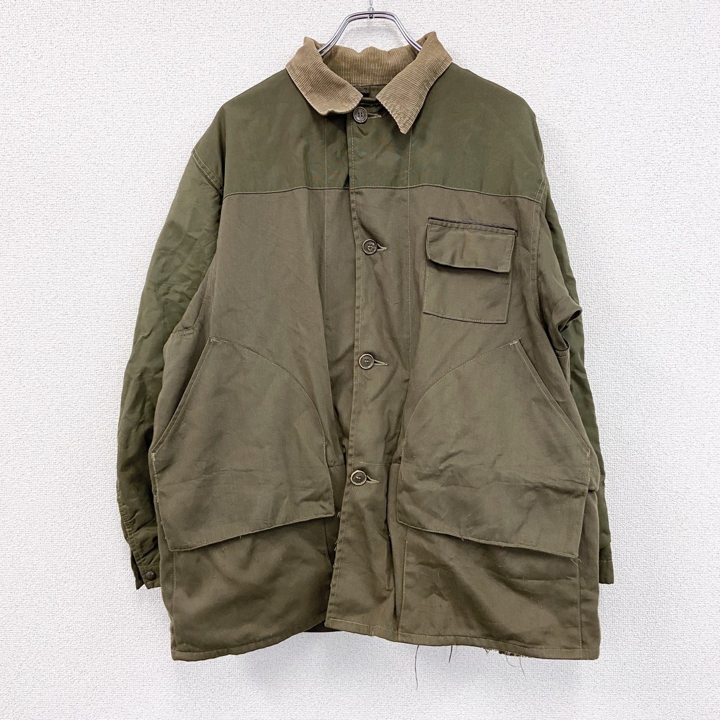 70s　Duxbak　ダックスバック　ハンティングジャケット　コーデュロイカラー　ヴィンテージ　カーキ　14サイズ