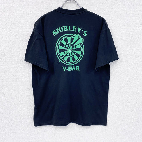 00s　JERZEES　ジャージーズ　半袖プリントTシャツ　ポケT　ヴィンテージ　黒　ブラック　Lサイズ