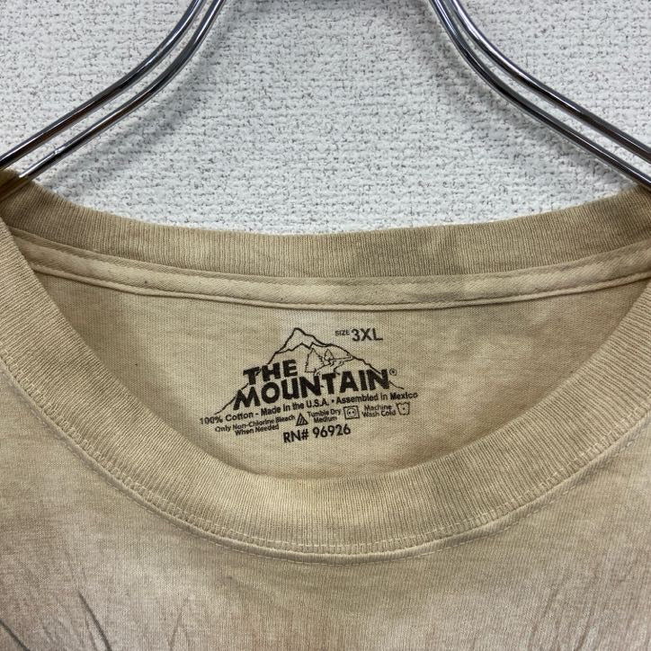 THE MOUNTAIN　ザマウンテン　半袖プリントTシャツ　アニマルT　タイダイ　ベージュ　3XLサイズ