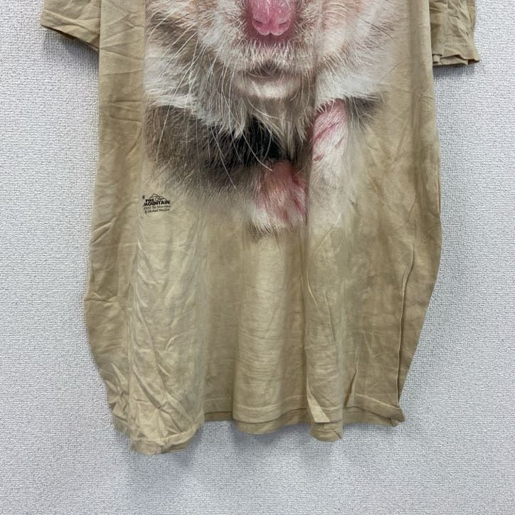 THE MOUNTAIN　ザマウンテン　半袖プリントTシャツ　アニマルT　タイダイ　ベージュ　3XLサイズ