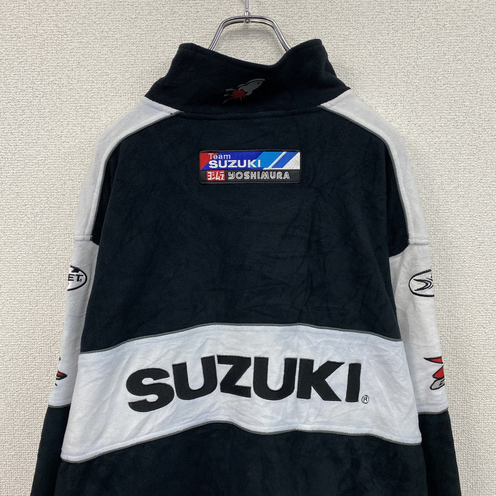 JOE ROCKET　SUZUKI　スズキ　プルオーバーフリースジャケット　ハーフジップ　黒　ブラック　Lサイズ