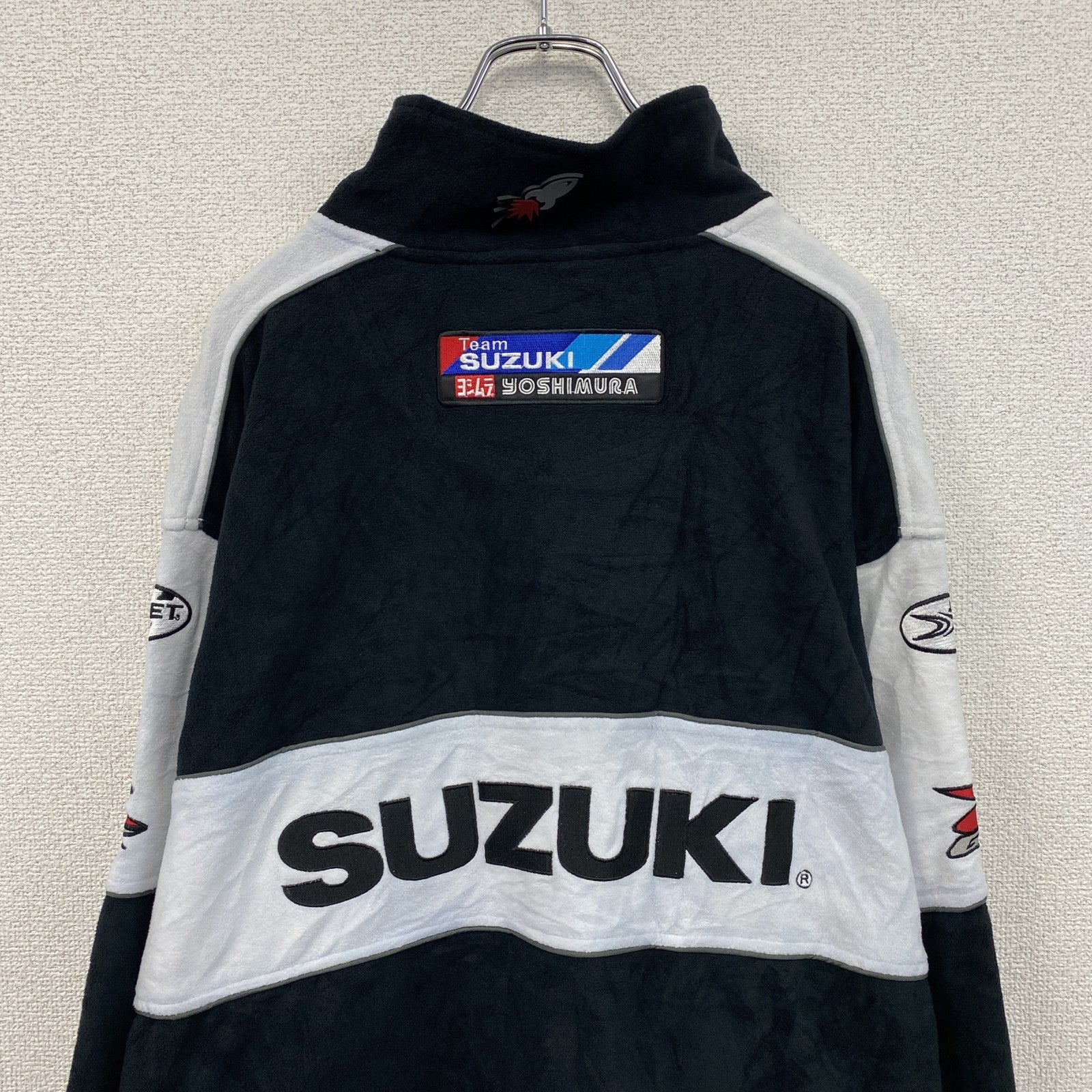 JOE ROCKET　SUZUKI　スズキ　プルオーバーフリースジャケット　ハーフジップ　黒　ブラック　Lサイズ