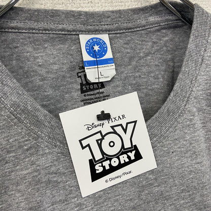 TOY STORY　トイストーリー　Disney　ディズニー　プリントTシャツ　ムービーT　グレー　Lサイズ【新品・正規品】