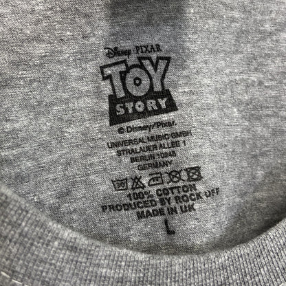 TOY STORY　トイストーリー　Disney　ディズニー　プリントTシャツ　ムービーT　グレー　Lサイズ【新品・正規品】
