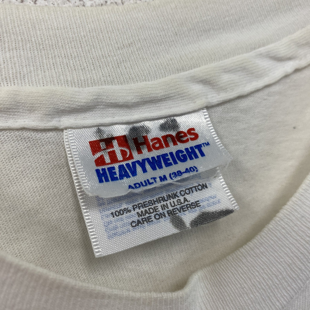 Hanes　ヘインズ　半袖プリントTシャツ　シングルステッチ　白　ホワイト　Mサイズ　
