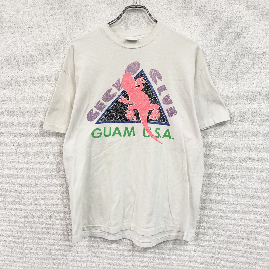 00s　Hanes　ヘインズ　半袖プリントTシャツ　スーベニア　シングルステッチ　ヴィンテージ　白　ホワイト　Lサイズ