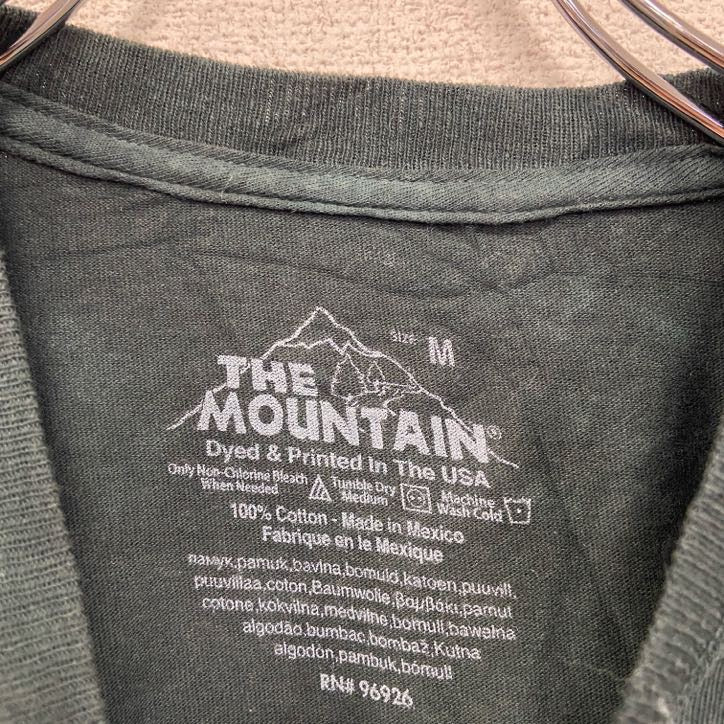 THE MOUNTAIN　ザマウンテン　半袖プリントTシャツ　アニマルT　タイダイ　緑　ダークグリーン　Mサイズ